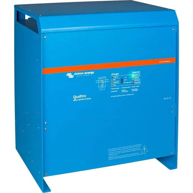 Інвертор-зарядний пристрій Victron Energy Quattro 48/15000/200-100/100 (12 кВт, 1 фаза, АКБ 48 В), фото 2