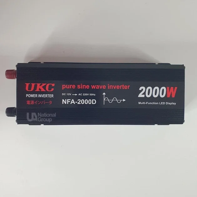 Автомобильный инвертор UKC RB-16 2000W (12 В → 230 В, 1000 Вт, чистая синусоида), фото 3