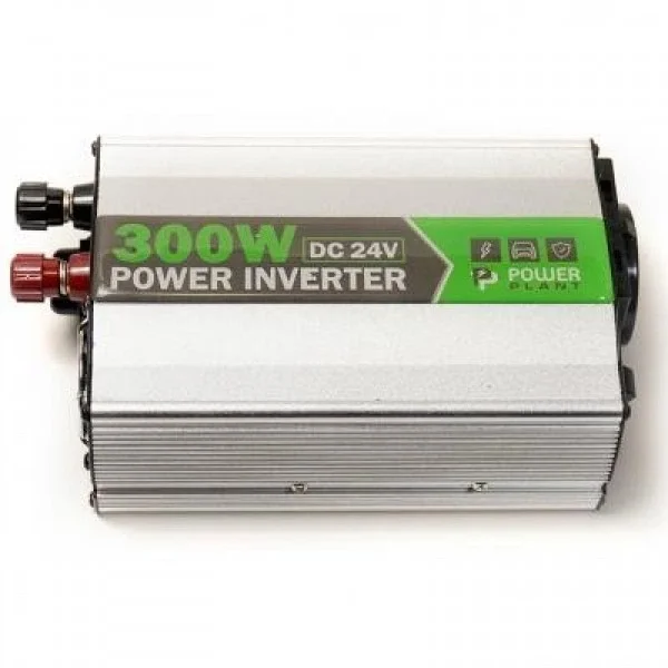 Автомобільний інвертор PowerPlant HYM300-122 (12 В → 230 В, 300 Вт, модифікована синусоїда)