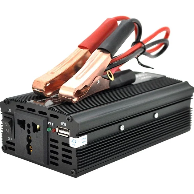 Автомобільний інвертор UKC YT-1000W (12 В → 230 В, 600 Вт, модифікована синусоїда)