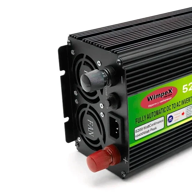 Инвертор с зарядкой Wimpex WX-3100 (12 В → 230 В, 1500 Вт, чистая синусоида), фото 2