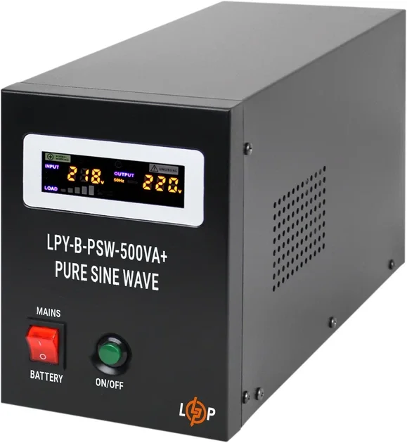 ДБЖ для котла LogicPower LPY-PSW-500VA+ (350 Вт, АКБ 12 В), фото 1