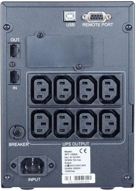 ДБЖ Powercom SPT-1000 (800 Вт), фото 2