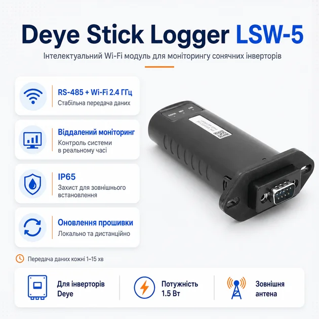 Wi-Fi логгер Deye Stick Logger LSW-5 (Wi-Fi + Bluetooth), фото 2