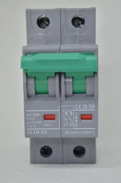 Автоматичний вимикач DC Suntree SL7-63 2P 16 А, 550 В DC